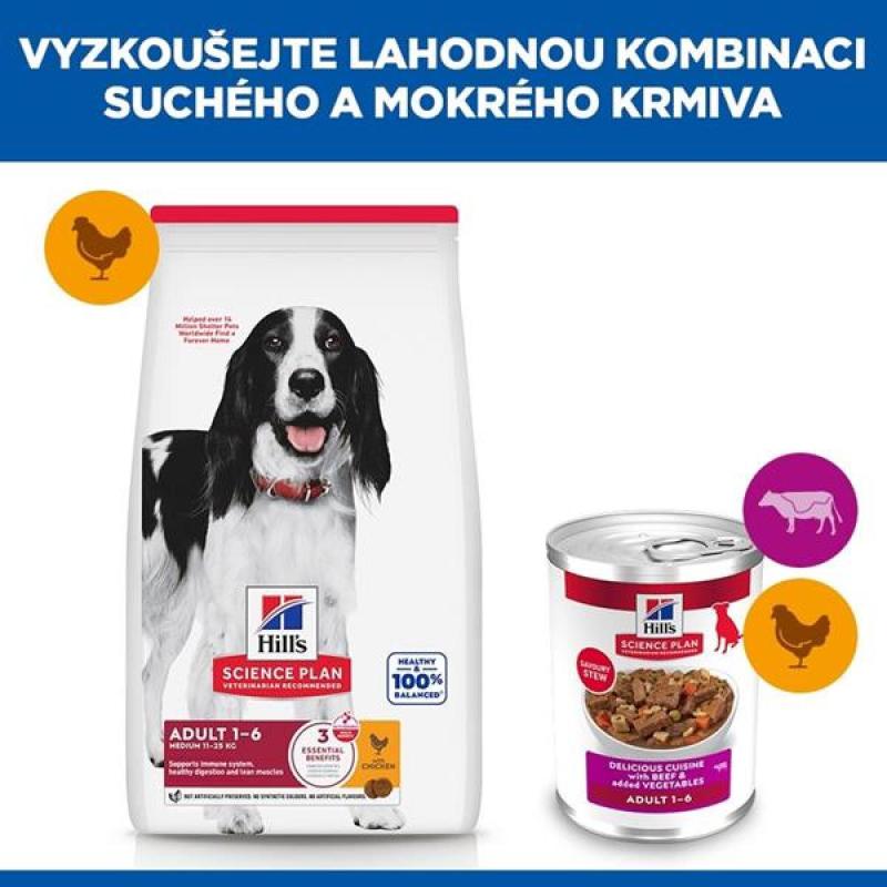 Hill's SP Canine konz. Adult - beef + vegetable 363g