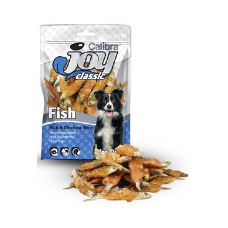 Calibra dog pochoutky Joy Classic Fish+Chicken SLICE 80g