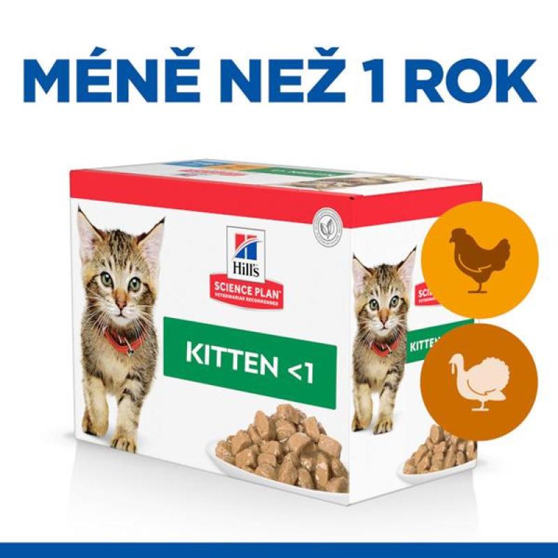Hill's SP Feline Kitten kaps.CH+Turkey -Multipack 12 x 85 g
