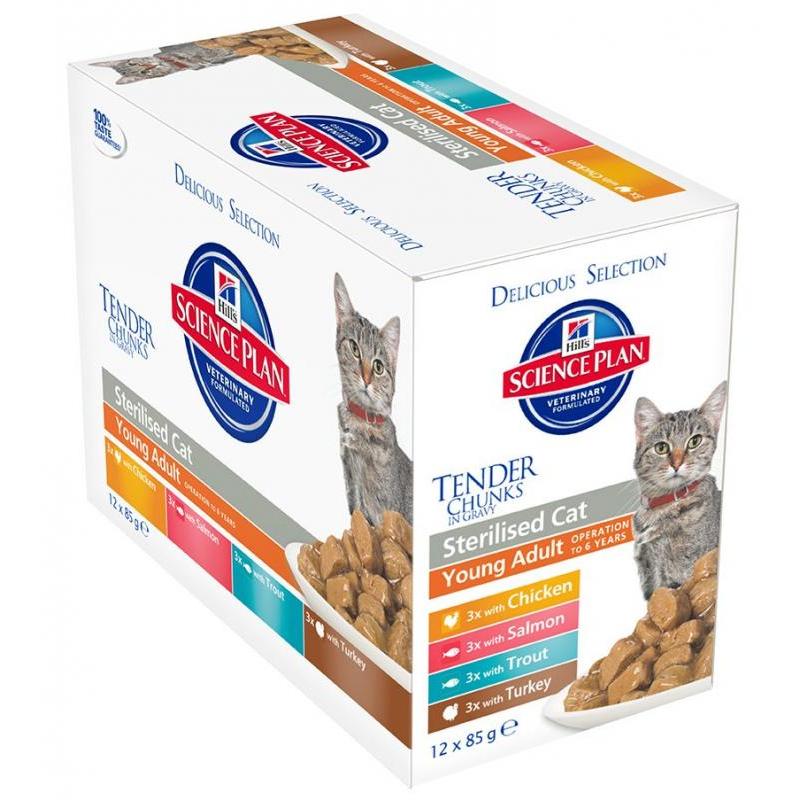 !!!Hill's SP Feline Sterilised kaps.Multipack 12 x 85 g