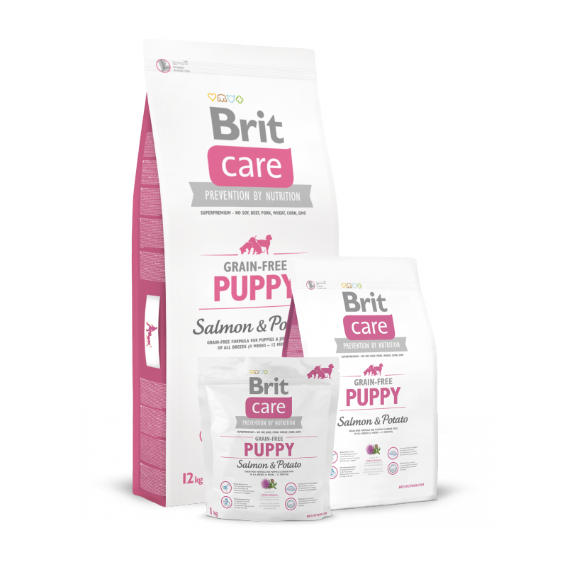 Brit Care Dog Grain-free Puppy Salmon+Potato  1kg