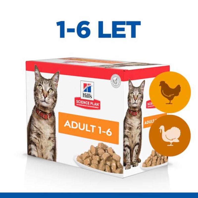 Hill's SP Feline Adult  kaps.CH+Turkey 12 x 85 g