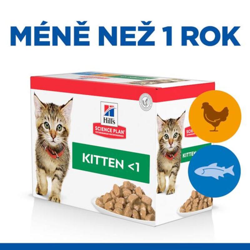 Hill's SP Feline Kitten kaps.CH+Fish -Multipack 12 x 85 g