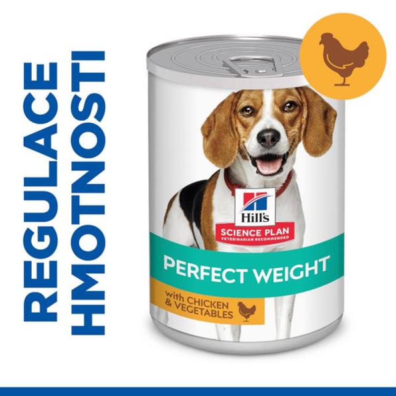 Hill's SP Canine konz. Adult Perfect Weight Chicken+vegetable konz.363g