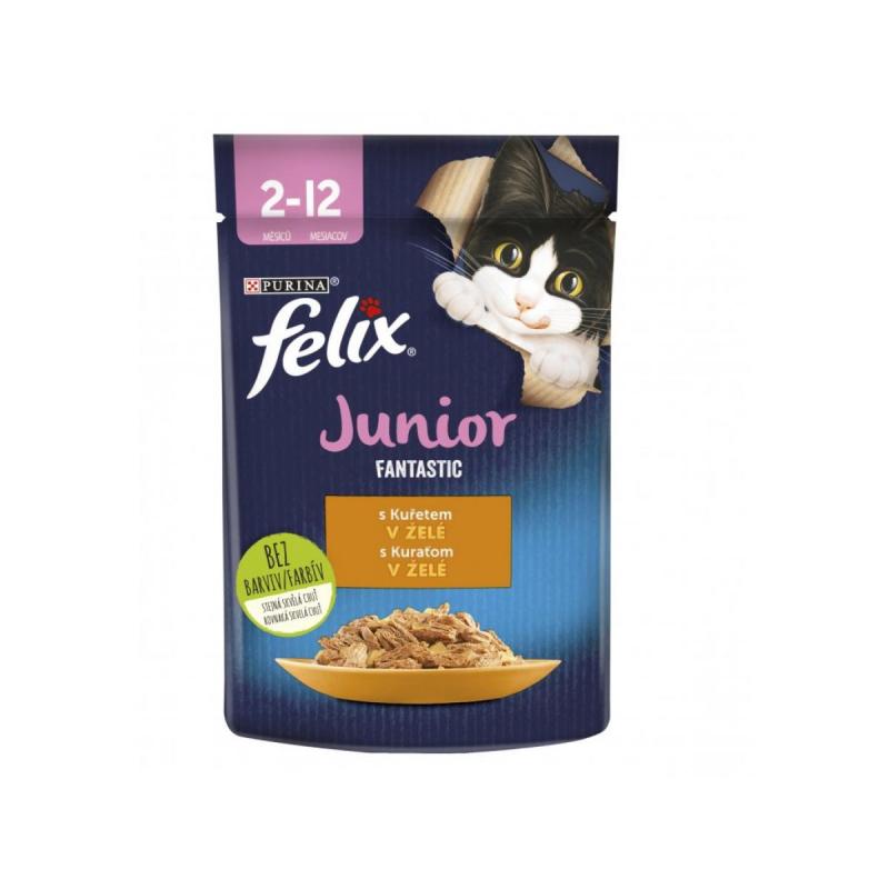 FELIX Fantastic Junior kapsička 85g s kuřetem v želé (bal26ks)