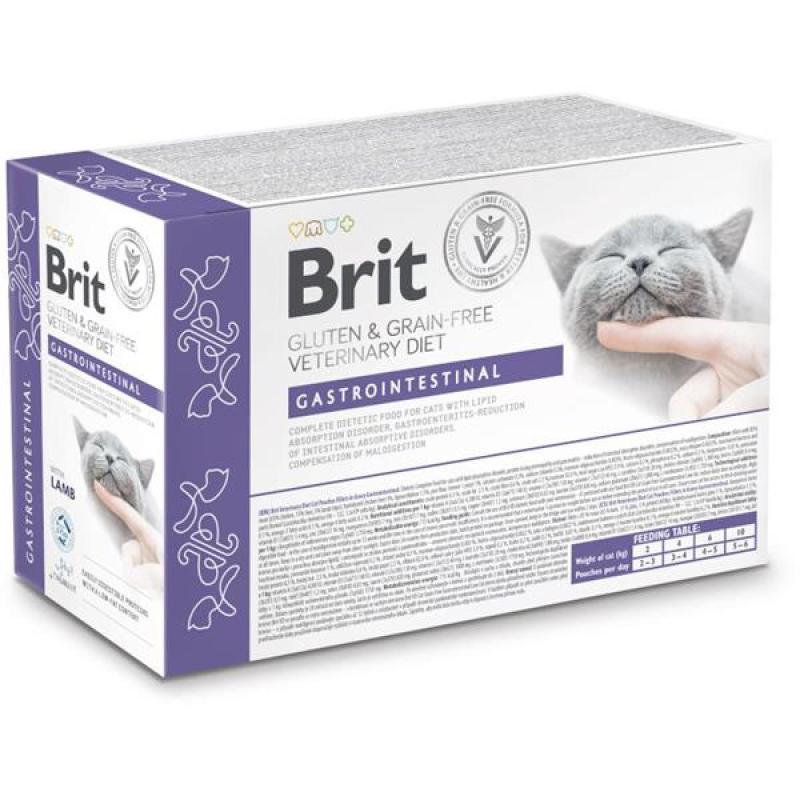 Brit VD Cat Pouch fillets in gravy Gastrointestinal 12x85g