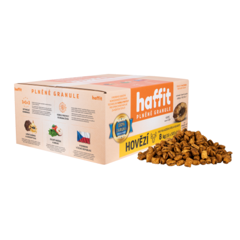 Granule plněné HAFFIT - hovězí 3kg