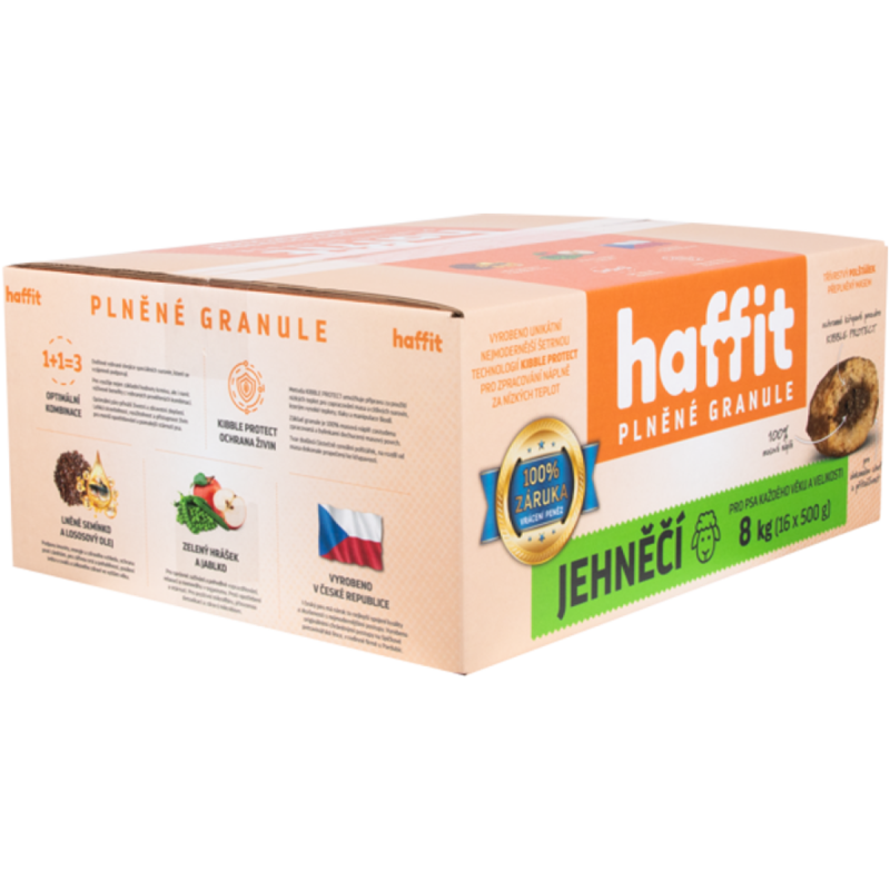 Granule plněné HAFFIT - jehněčí 3kg