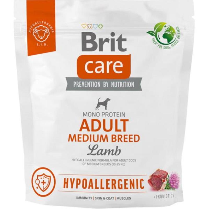 Brit Care Dog Hypoallergenic Adult Medium Breed Lamb 1kg