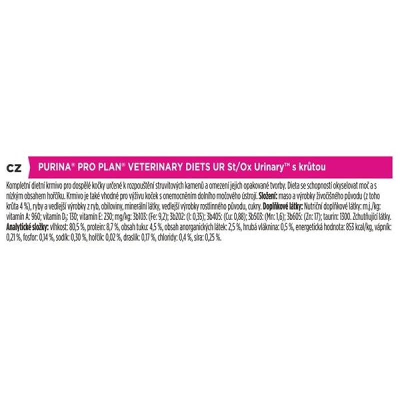 Purina PPVD Feline - UR St/Ox Urinary Turkey kapsička 10x85g