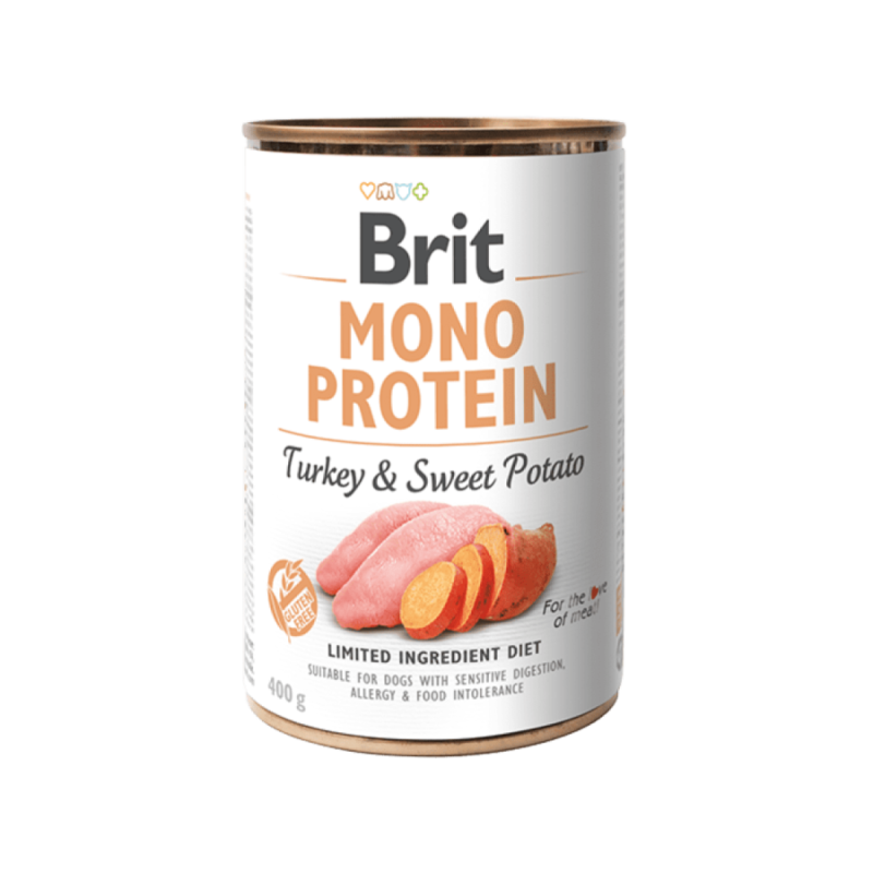 BRIT Care Dog konz. Mono Protein Turkey&amp;Sweet Potato 400g