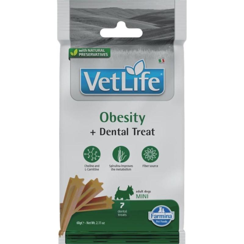 Vet Life Dog Dental Treat Obesity Adult Mini 60 g