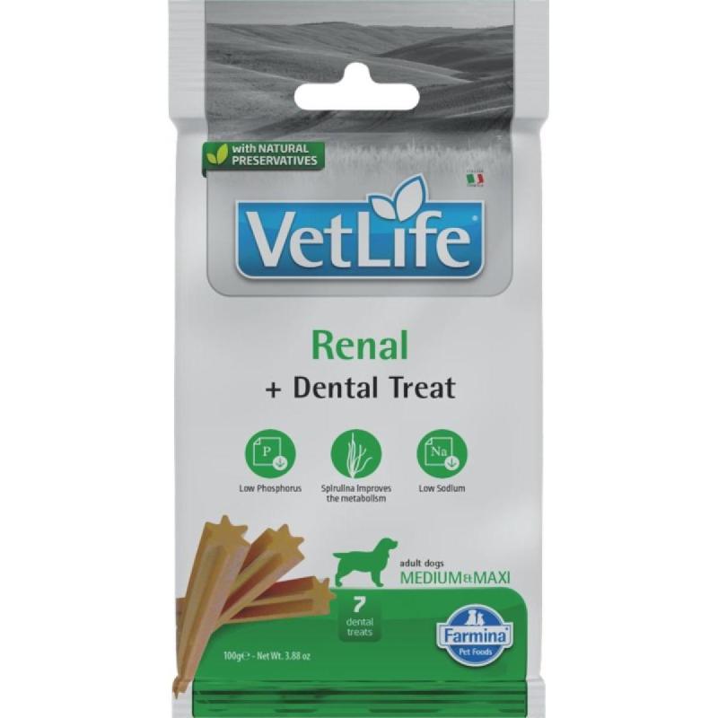 Vet Life Dog Dental Treat Renal Adult Medium &amp; Maxi 100 g