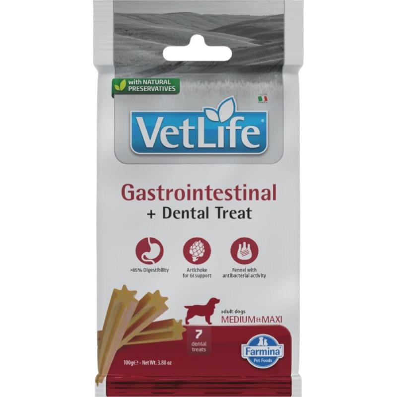 Vet Life Dog Dental Treat Gastrointestinal Adult Medium + Maxi 100 g