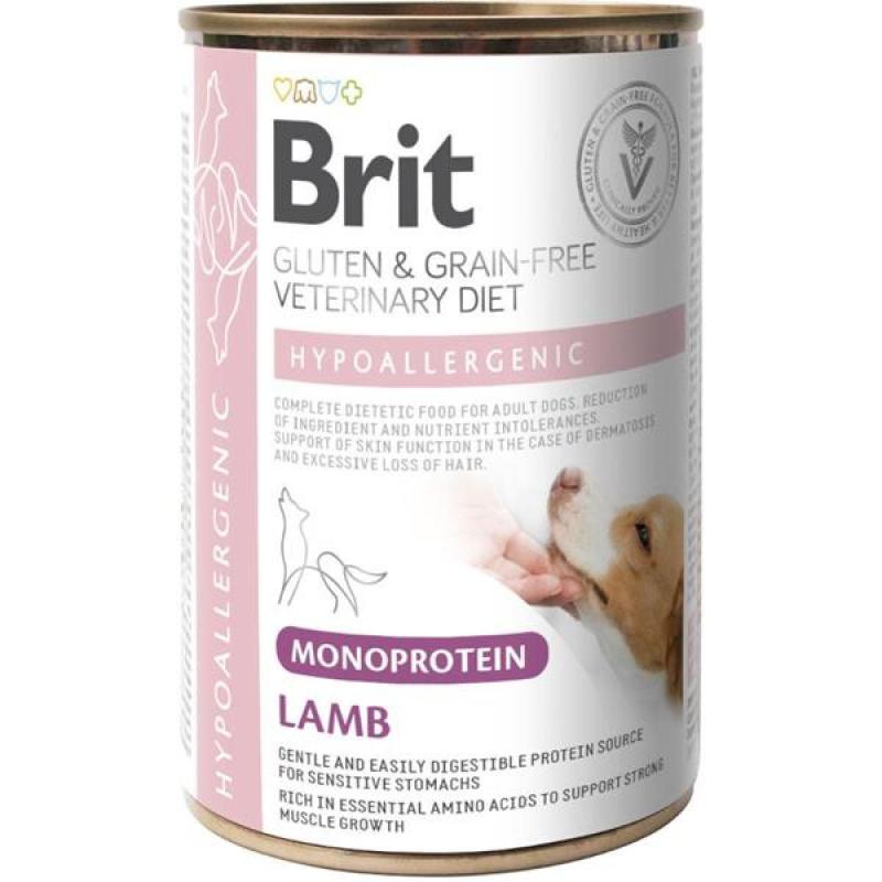 Brit VD Dog konz. Hypoallergenic Monoprotein Lamb 400g