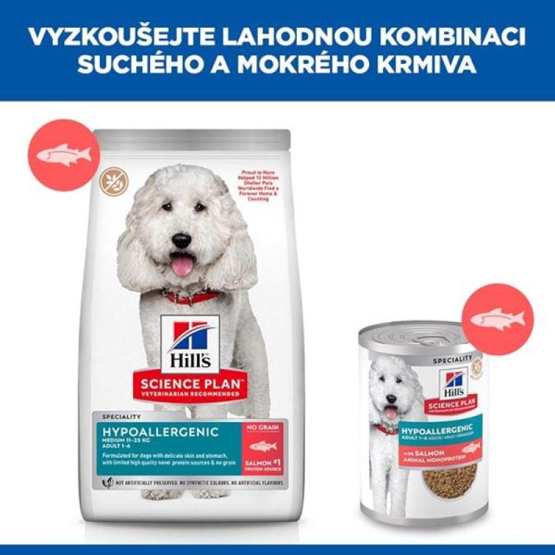 Hill's SP Canine Adult Hypoallergenic Medium Salmon konz.363g