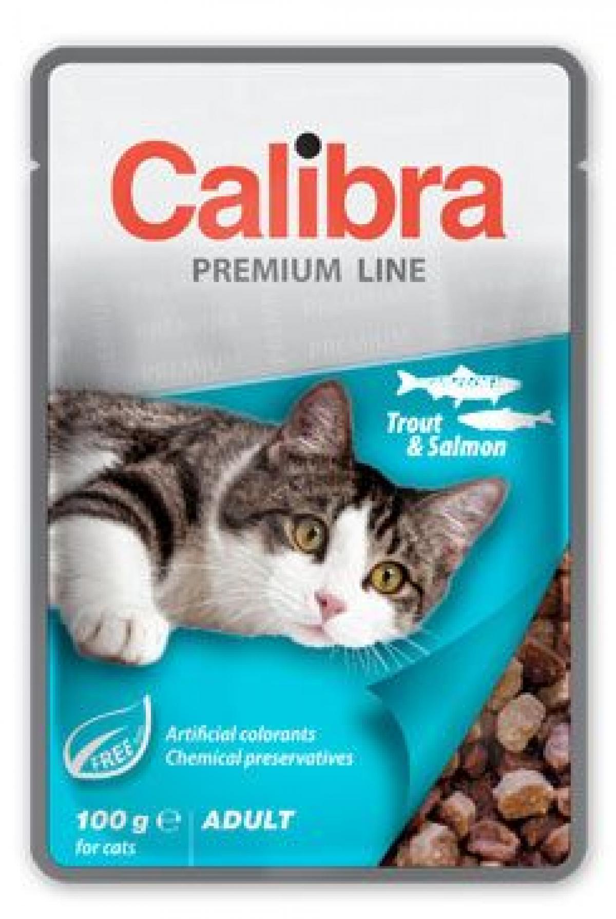 Calibra cat kapsa pstruh+losos v omáčce 100g