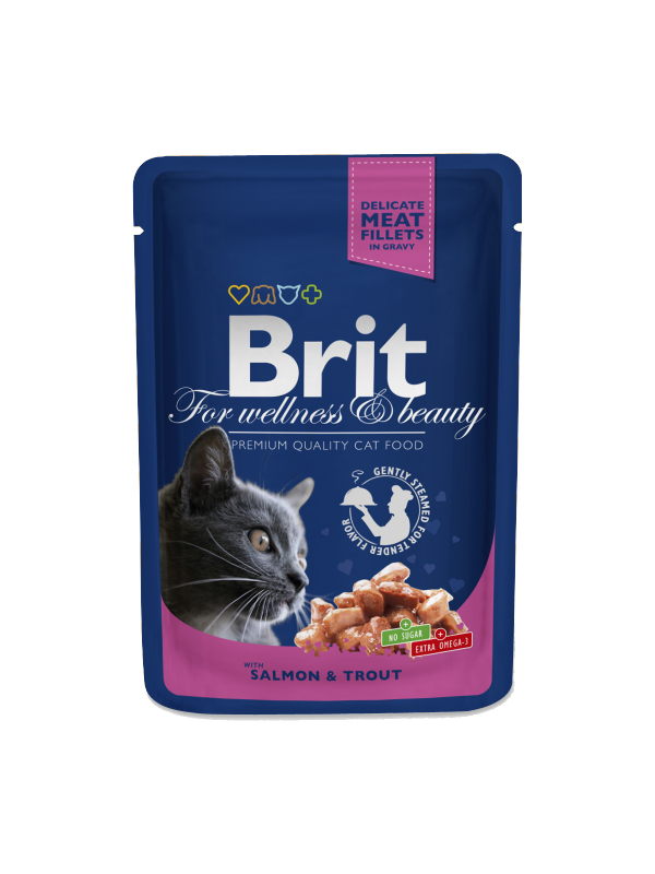 Brit Premium cat kapsa with Salmon+Trout 100g