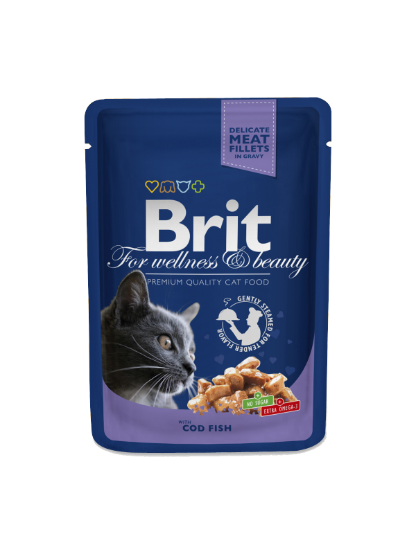 Brit Premium cat kapsa with Cod Fish 100g