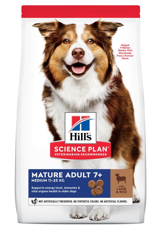 Hill's SP Canine Mature 7+ Medium Lamb 14 kg New 604379