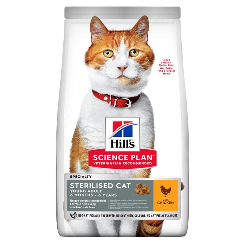Hill's SP Feline Adult Young Sterilised Chicken15 kg new 604839
