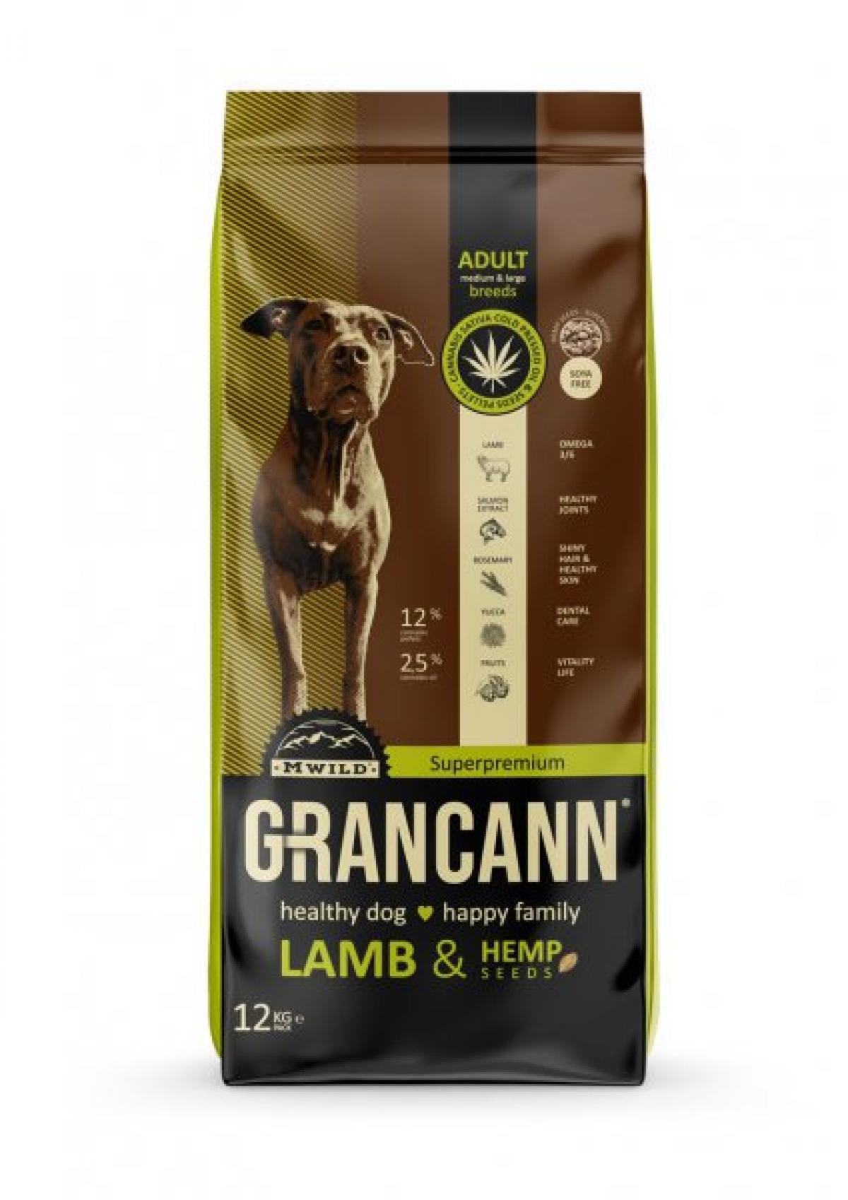 GRANCANN Adult Medium+Large Lamb 12kg