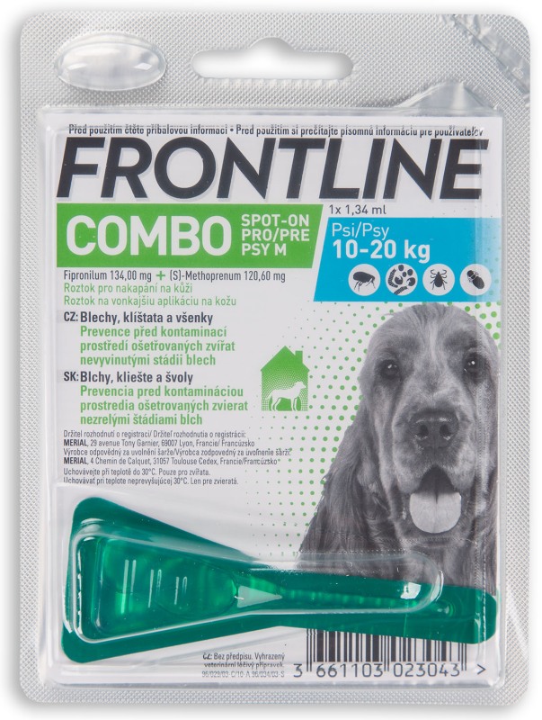 Frontline Combo dog M 10-20kg 1x1,34ml