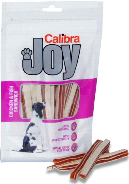 Calibra dog pochoutky Joy Chicken+Fish Sandwich 80g